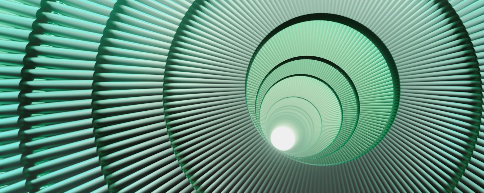 abstract illustration of green spirals