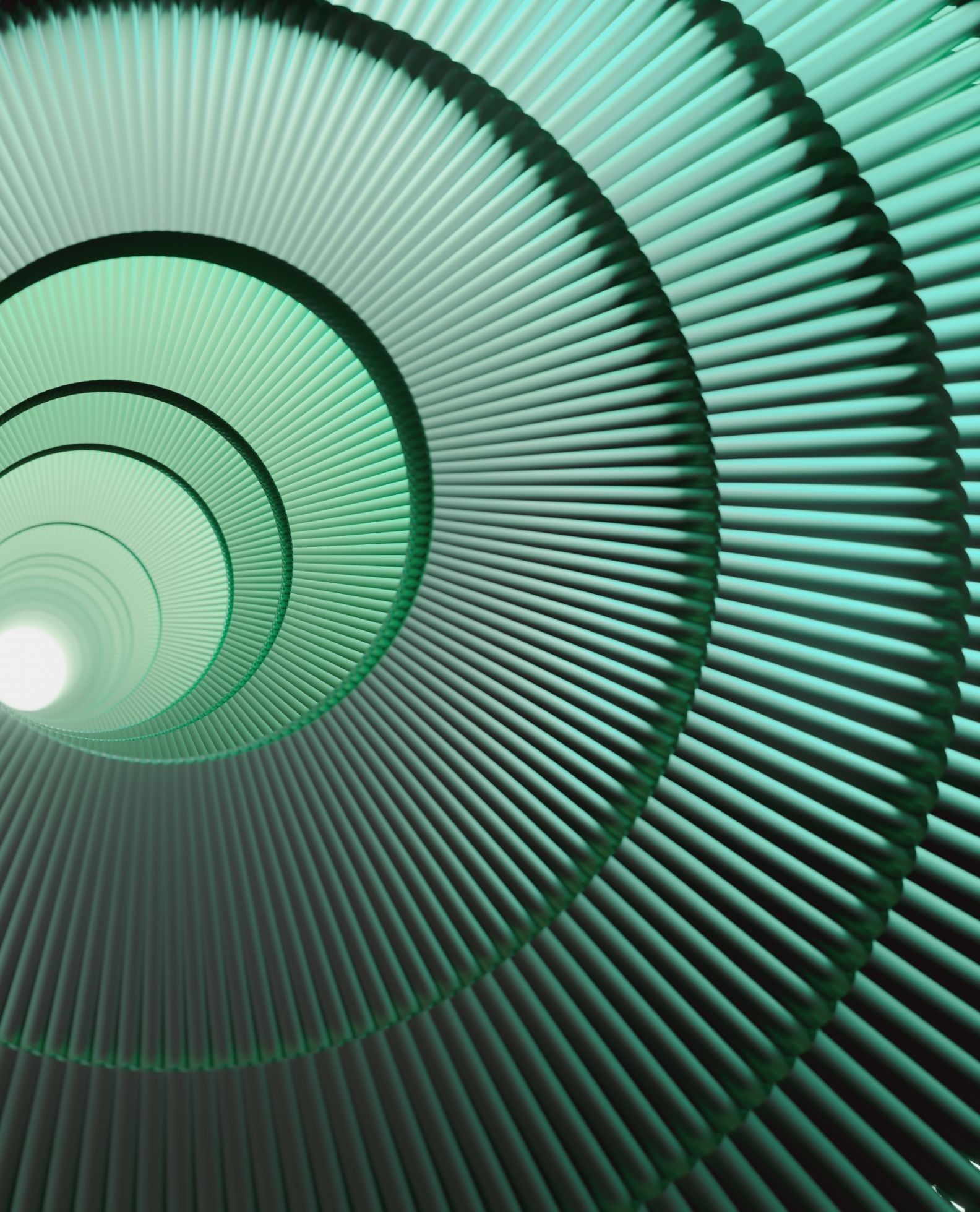 Abstract illustration of green spirals
