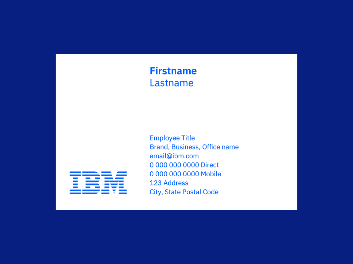 IBM Design Language – Overview In Ibm Business Card Template