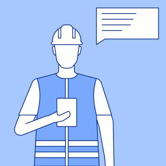 Flat construction worker example