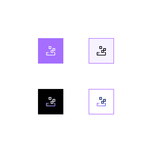 Use of app icons on monochromatic and colored fills