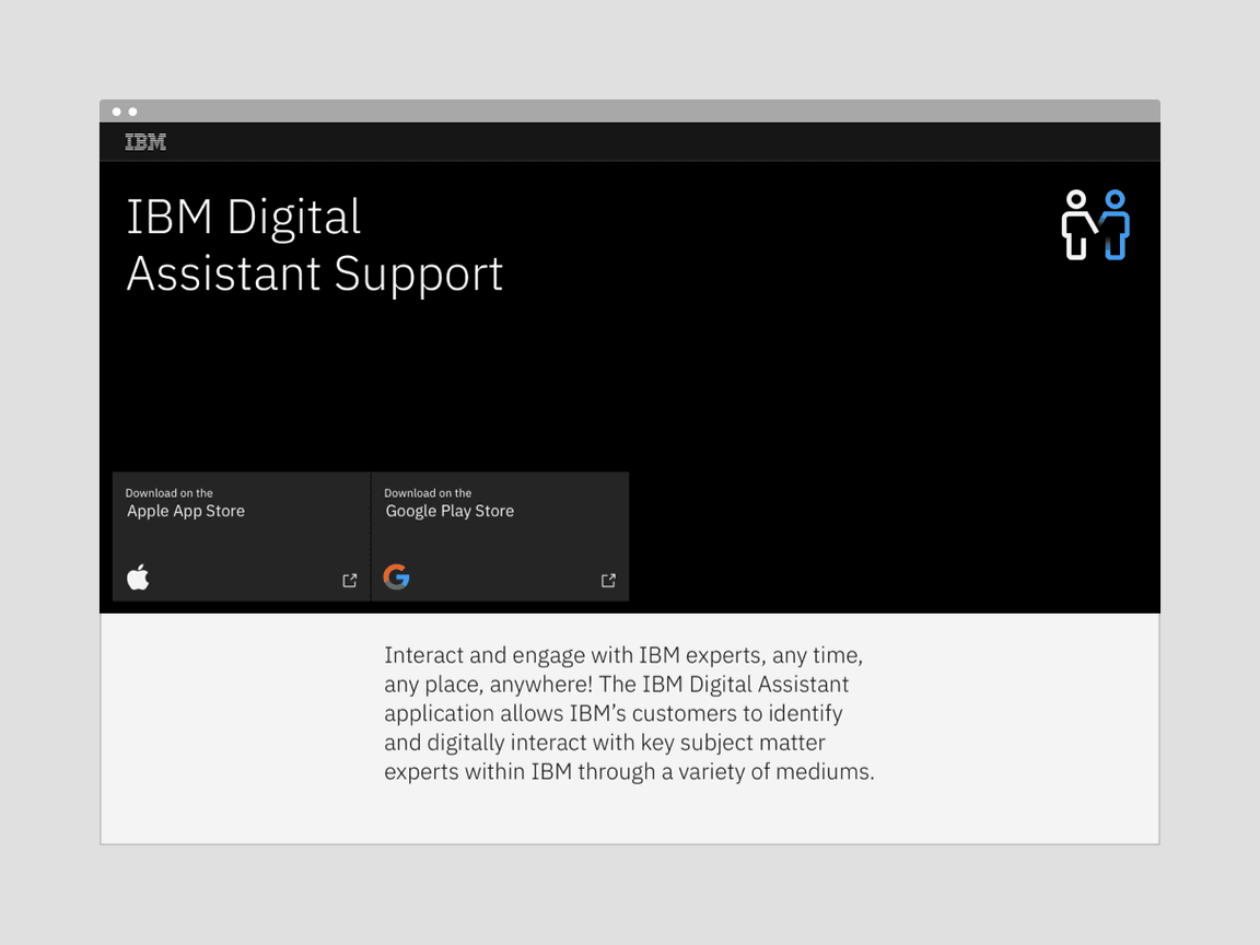Mobile app support page