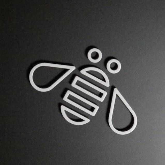 3D tactile signage with bee symbol
