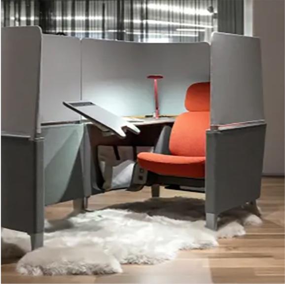 semi-private carrel for focus work