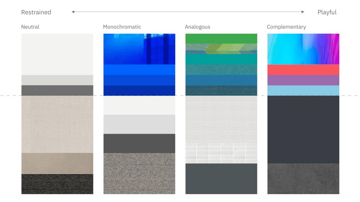 comparison of accent finish palette color selection