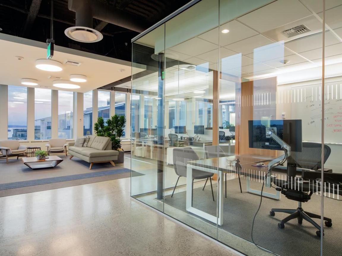 polished concrete in high-traffic hallway