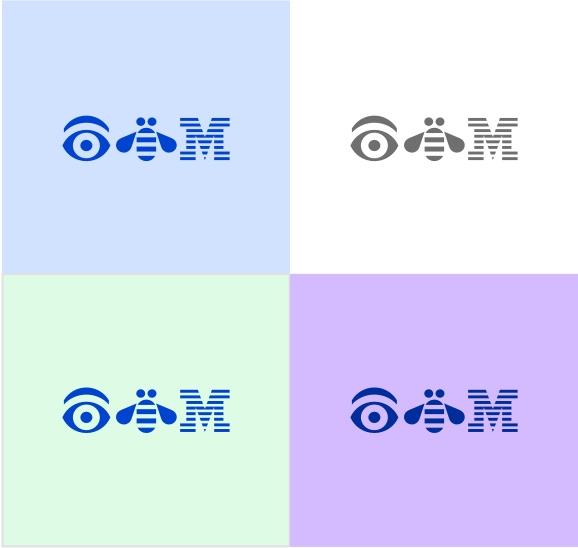 IBM rebus on four different background colors IBM rebus on four different background colors