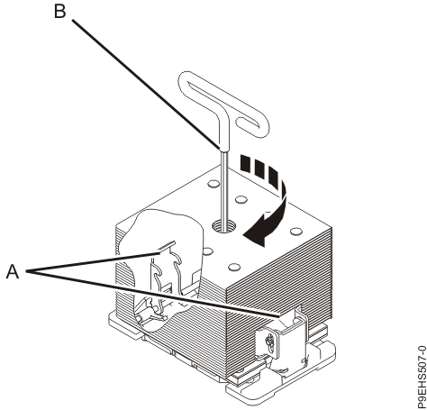 Securing the heat sink