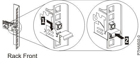 graphic of rack front rail and pins