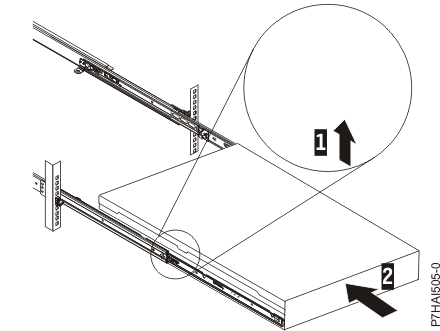 graphic of release latches and server