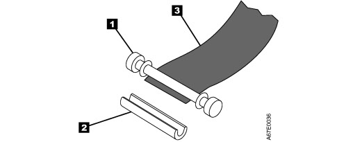 Removing the C-clip from the leader pin. Use your fingers to push the C-clip from the leader pin.