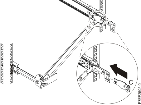 Installing the mounting bracket into the slide rail