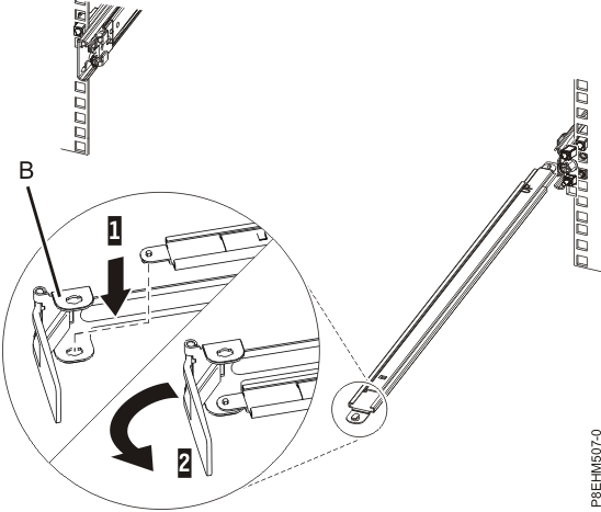 Securing the cable-management stop bracket to the support arm