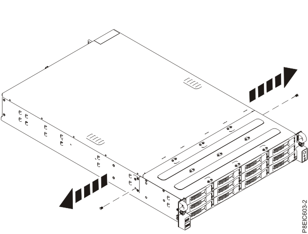 Removing the DASD backplane screw