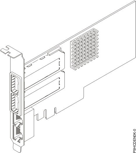 PCIe3 4-port (10 Gb FCoE and 1 GbE) Copper and RJ45 Adapter