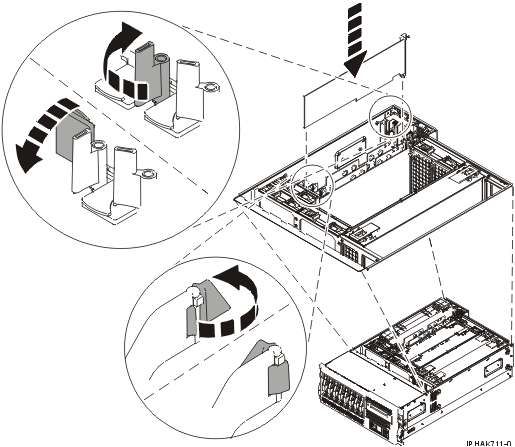 Adapter or filler plate replaced in the system unit.