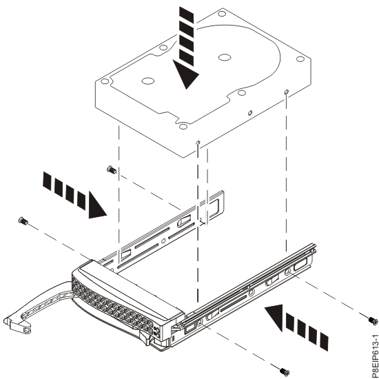 Mounting the 3.5-inch disk drive in the drive tray