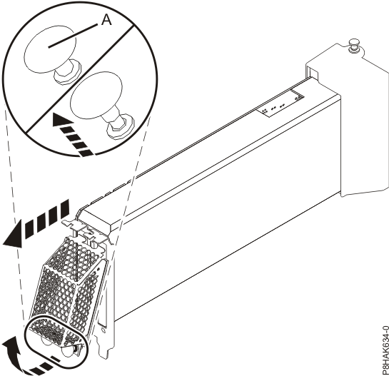 Removing the protective shield from the GPU adapter.