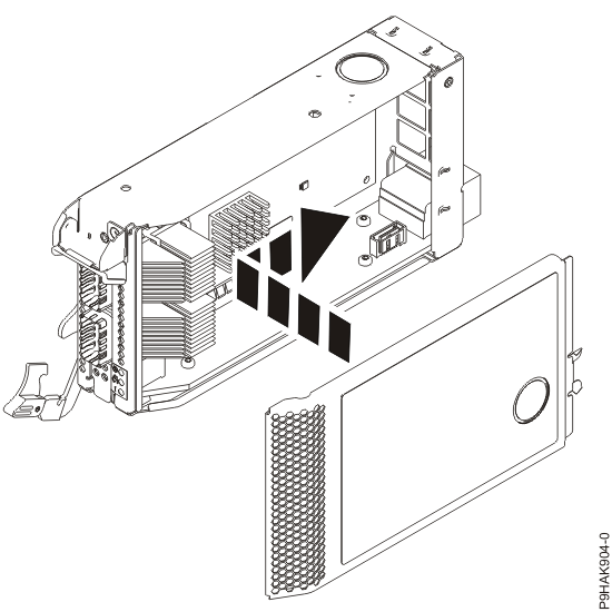 Replacing the side cover on the adapter cassette for the 9080-M9S system