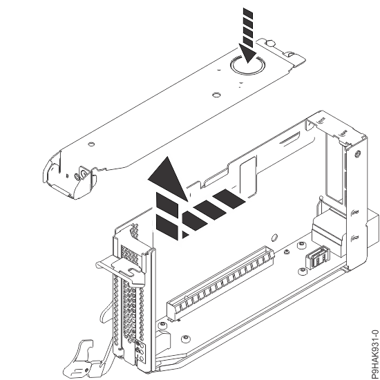 Removing the top cover from the adapter cassette for the 9080-M9S system