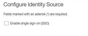 The Enable single sign-on (SSO) option