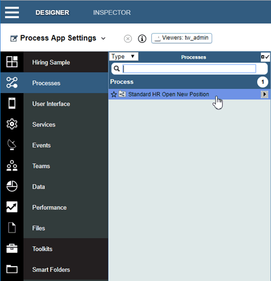 The Standard HR Open New Position process
