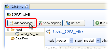 Add component button