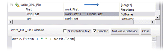 Editing the assignment for 'FullName'