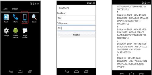 Application in Android emulator