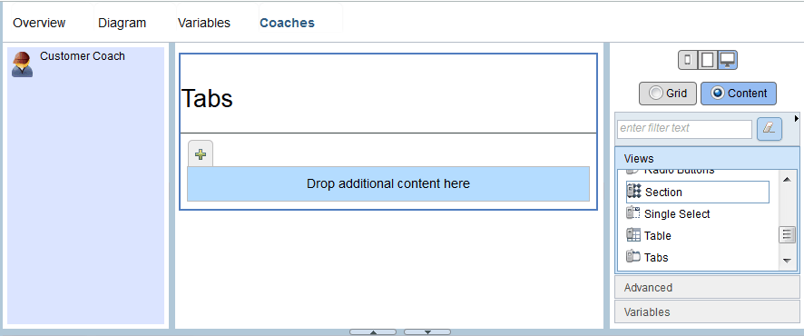 Customer Coach with a tab stock control