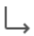 Bundle component icon that looks like an indentation or an L with an arrow at the end