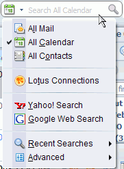 Search and Search menu always available above the sidebar