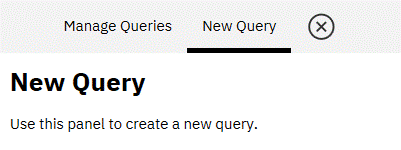 This screnshot shows where to find the "New Query" tab.