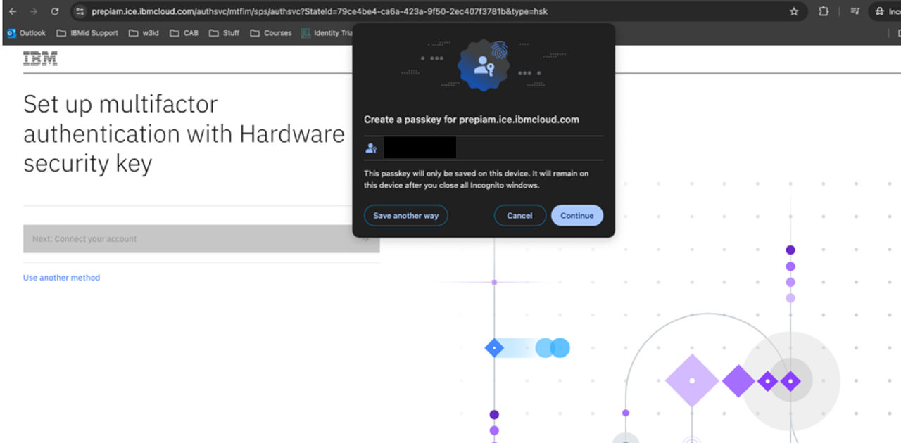 Enrolling using a Hardware Security key