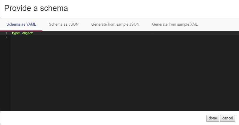 Generate inline schema