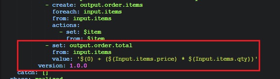 Calculation of total