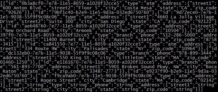 Image of returned data