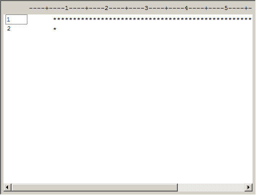 The character page displays the information from records of a data set in an alphanumeric format.