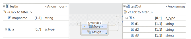 graphical data map including mapping overrides graphical data map including mapping overrides