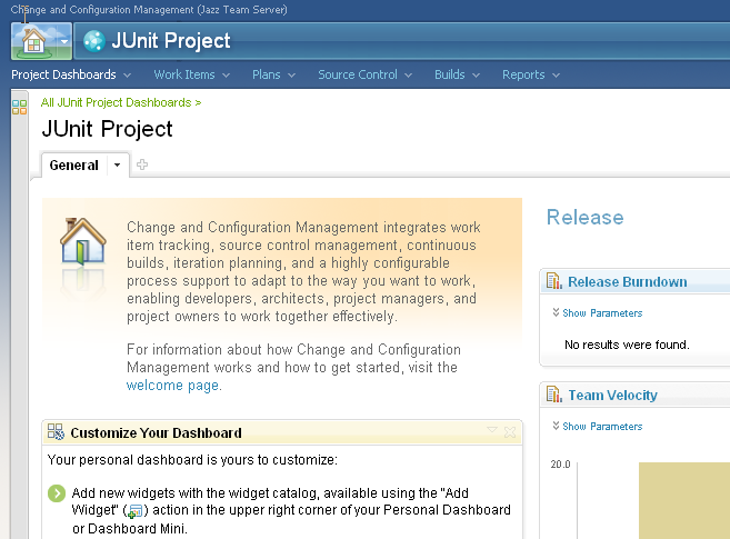 JUnit project in the web interface