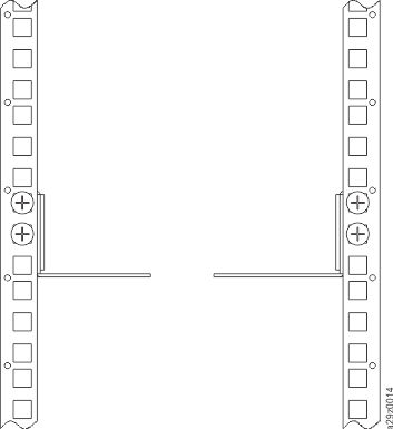 Rack mount screw locations for front vertical rails
