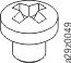 Screw, cross-recessed binding head
