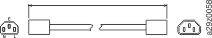 Rack device to PDU power cord