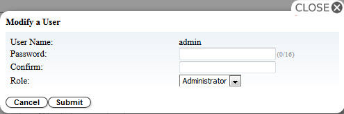 Modify User dialog box