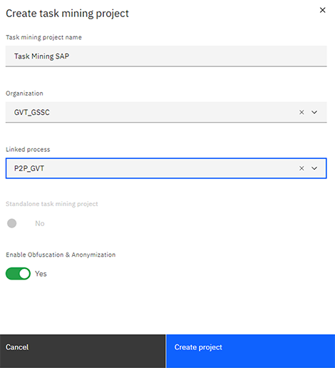Create a Linked TM Project