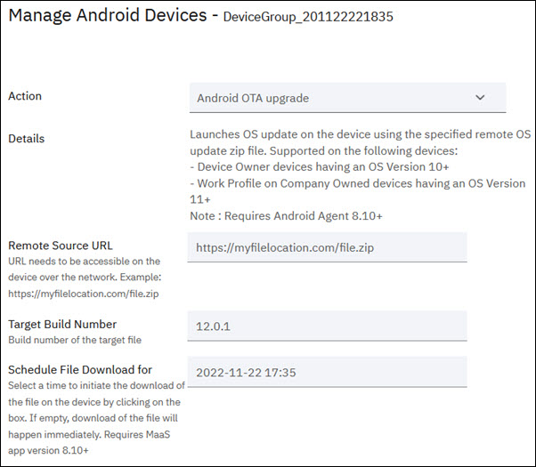 OTA-Upgradegruppe android