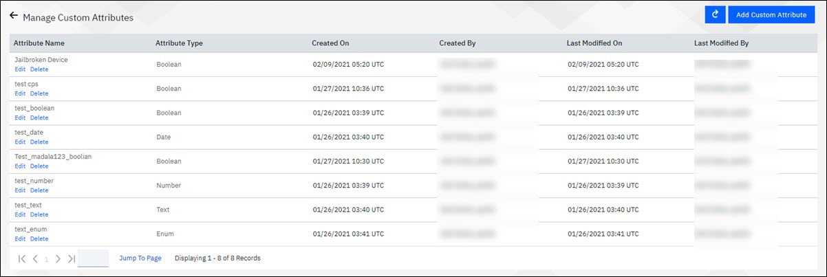 Workflow 'Angepasste Attribute verwalten'