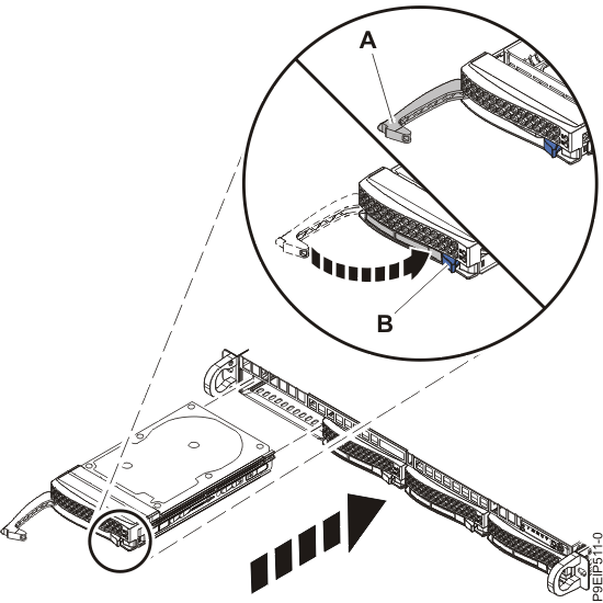 Disk drive lock detail