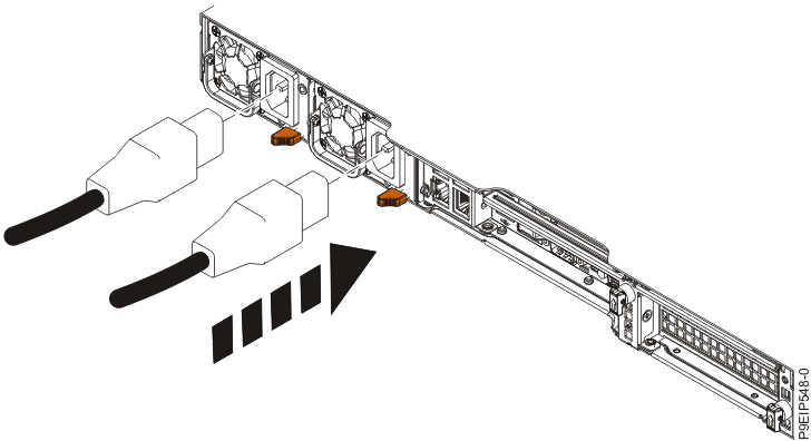 Connecting the power cords to the system