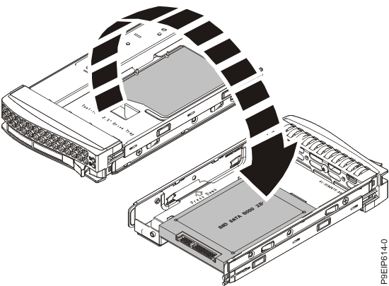Turning the 2.5-inch tray upside-down